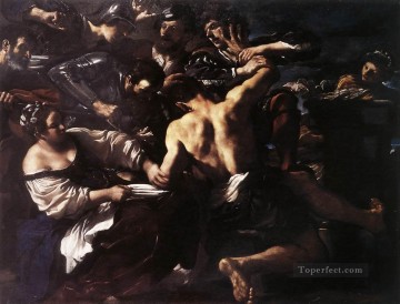  Guercino Oil Painting - Samson Captured by the Philistines Baroque Guercino